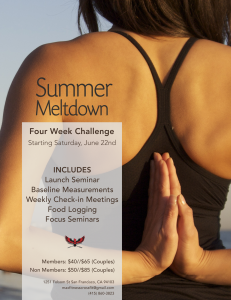 Summer Meltdown: 4 Week Nutrition Lifestyle Challenge